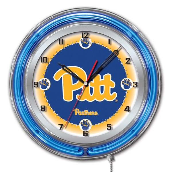 University of Pittsburgh Double Neon 19" Clock (Pitt)
