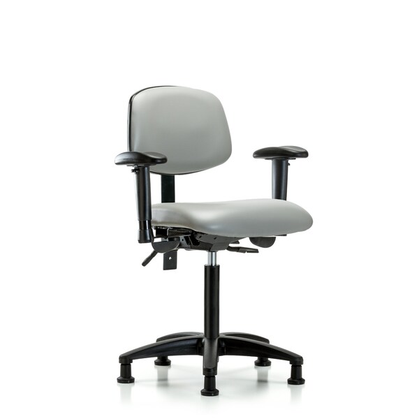 Chair, Vinyl, Med Bench, AA Glides, Dov, 6-Way Adjustable, 22" to 29" Height, Dove