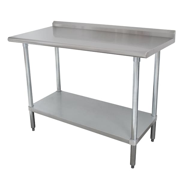 Special Value Work Table 96 in.W x 24 in.D 16 gauge 430 stainless steel top