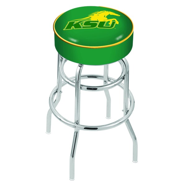 25" Kentucky State Univ Cushion Seat, 2-Ring Chrome Swivel Bar Stool