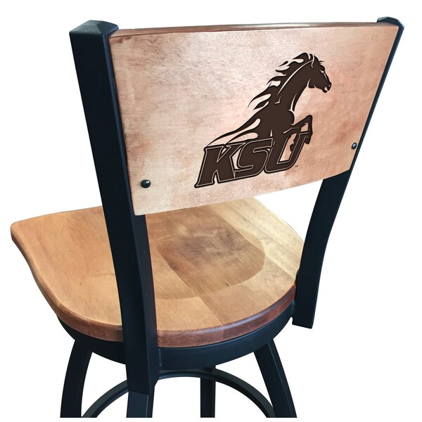 25" Blk Wrnkl Kentucky State University Swivel Bar Stool, Engraved Back