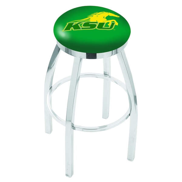 25" Chrome Kentucky State University Swivel Bar Stool, Accent Ring