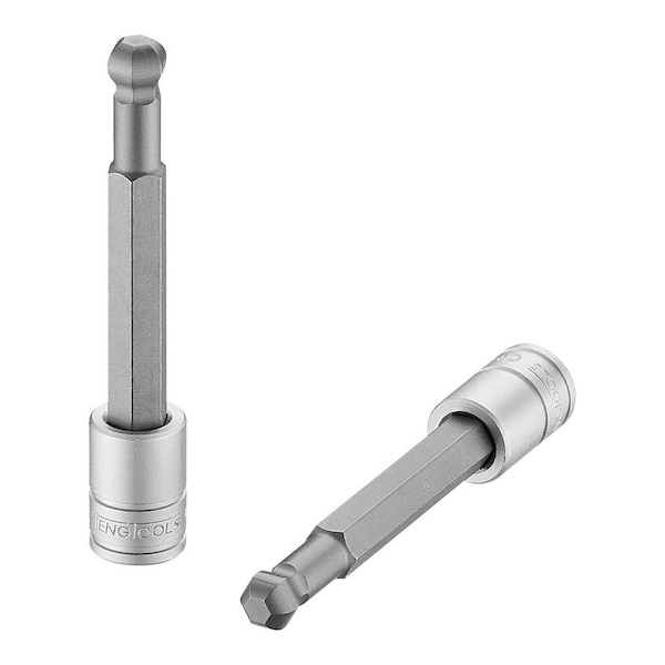 10mm 3/8 Inch Drive Metric Extra Long Ball End Hex Bit Chrome Vanadium Socket