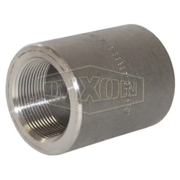 Threaded Pipe Coupling, 1-1/2 in Nominal, FNPT End Style, 3000 lb, Forged Steel, Import