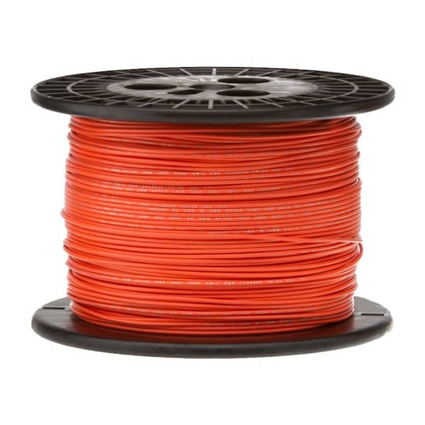 22 AWG Gauge UL1061 Stranded Hook Up Wire, 300V, 0051 Diameter, Orange, 250 ft Length