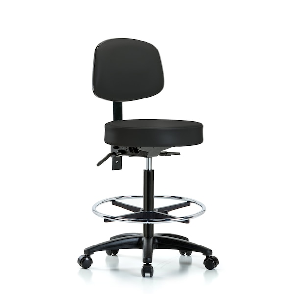 Bench Stool, Hi, Vin, Bk, Tilt, CF, Cast, BLK