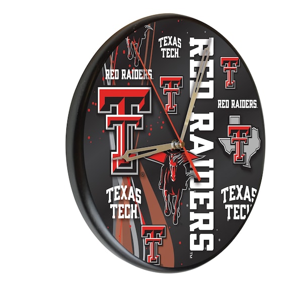 Texas Tech University 13" Solid Wood Clock