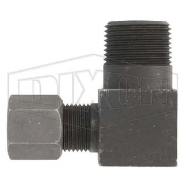 The Right Connection Flareless Bite Tube-to-Pipe Elbow, Male Tube x Male NPTF End Style, Steel