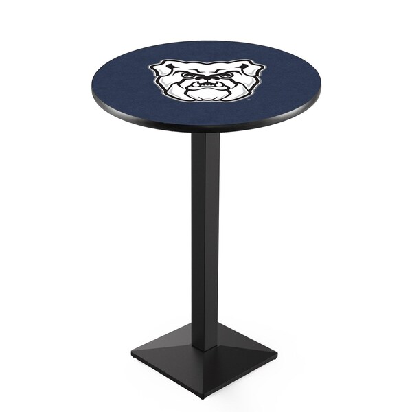 42" Blk Wrinkle Butler University Pub Table, 36" dia. Top