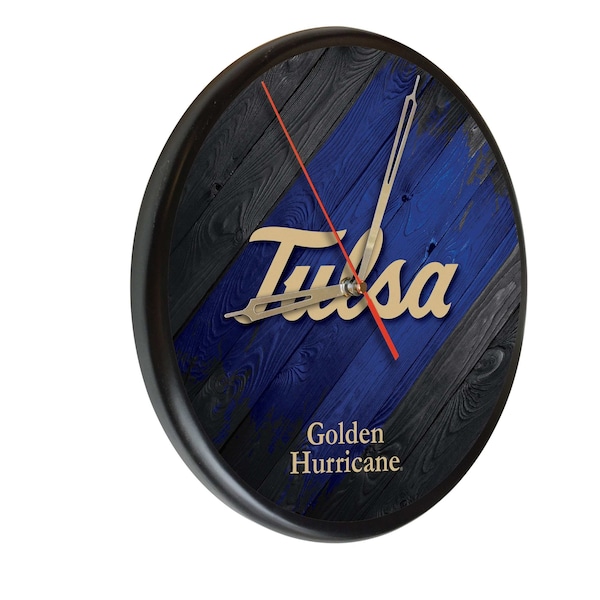University of Tulsa 13" Solid Wood Clock