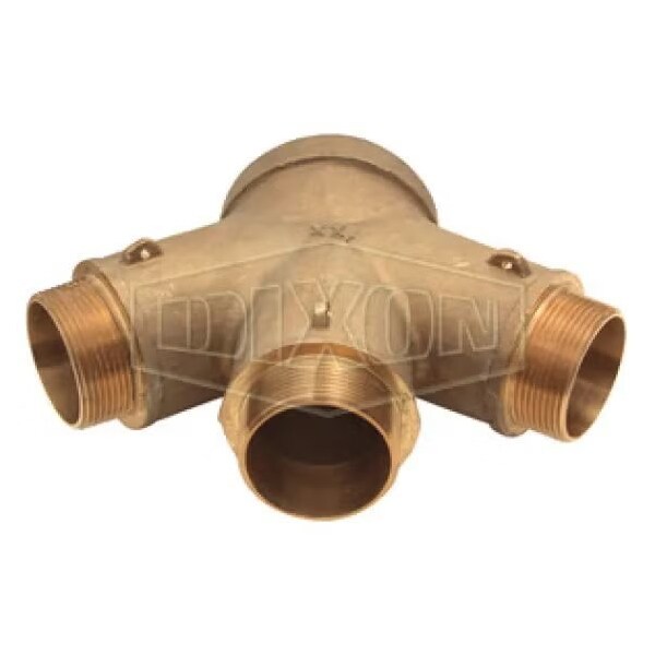 The Right Connection 26-295 3-Way Roof Connection Back Outlet, 6 x 3 2-1/2 in, FNPT x MNST, Cast B