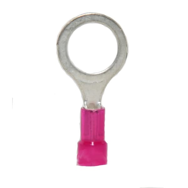 Ring Terminal, 3/8 in Stud Size, 18 AWG, 600 V, Nylon Insulated, 1000 PK
