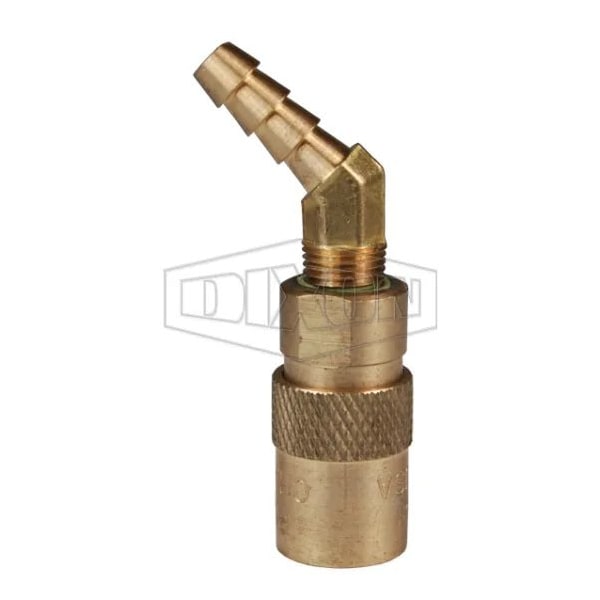 DQC CM Quick-Release Unvalved Coupler, 1/2 in Nominal, Coupler x Barb End Style, Brass, Domestic