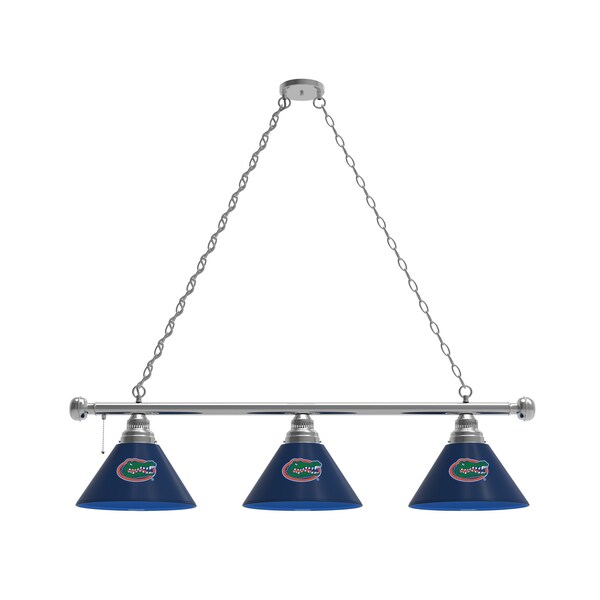 Florida 3 Shade Billiard Light, Chrome Fixture