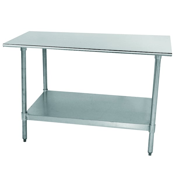 Special Value Work Table 96 in.W x 24 in.D 18 gauge 430 stainless steel top