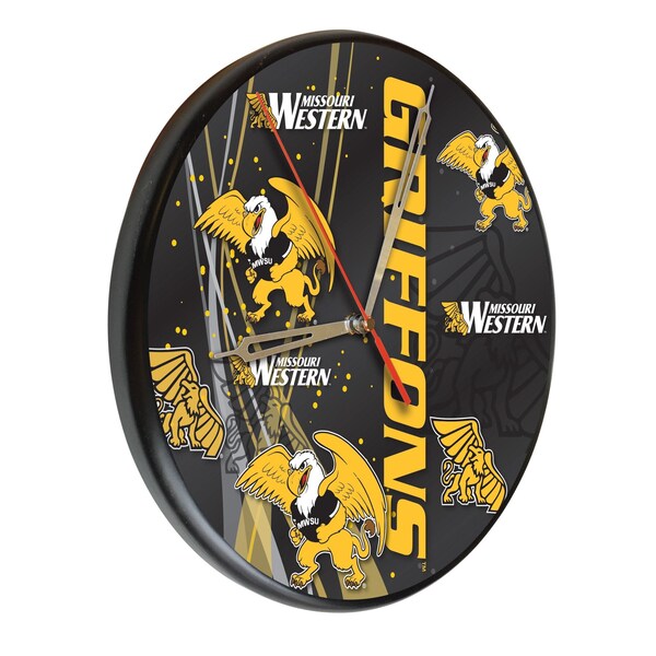 Missouri Western State University 13" Solid Wood Clock