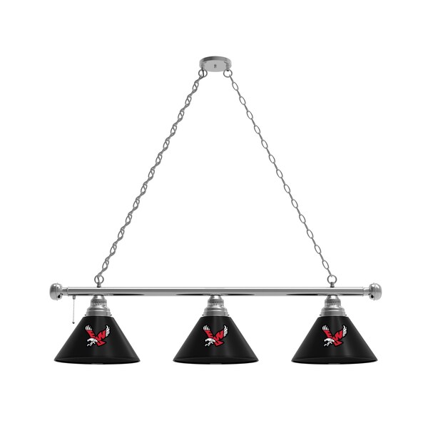 Eastern Washington 3 Shade Billiard Light, Chrome Fixture
