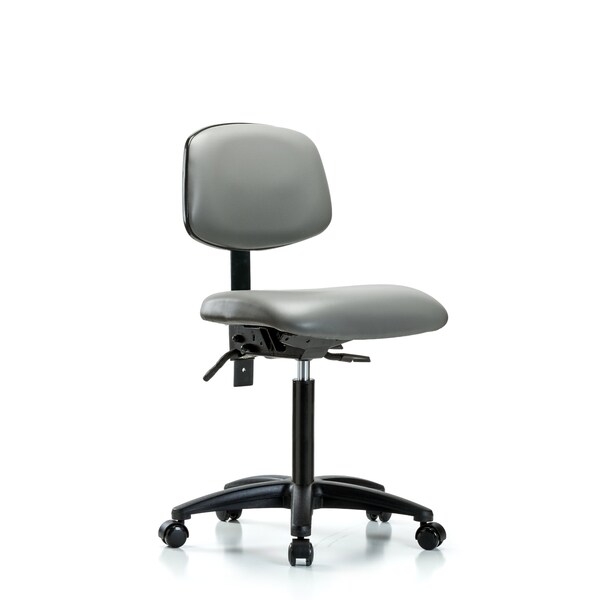 Vinyl Chair, Med Bench, Casters, Sterling
