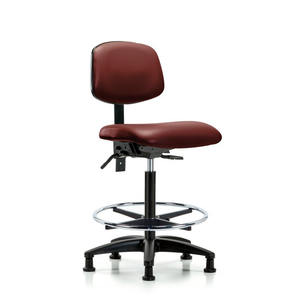 Vinyl Chair, High Bench, Tilt, Foot Ring, Glides, Borscht