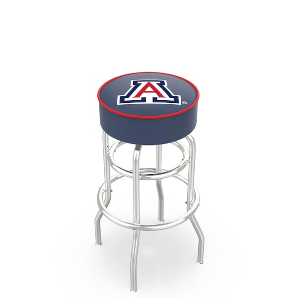 25" 4" Arizona Cushion Seat, Double-Ring Chrome Swivel Bar Stool