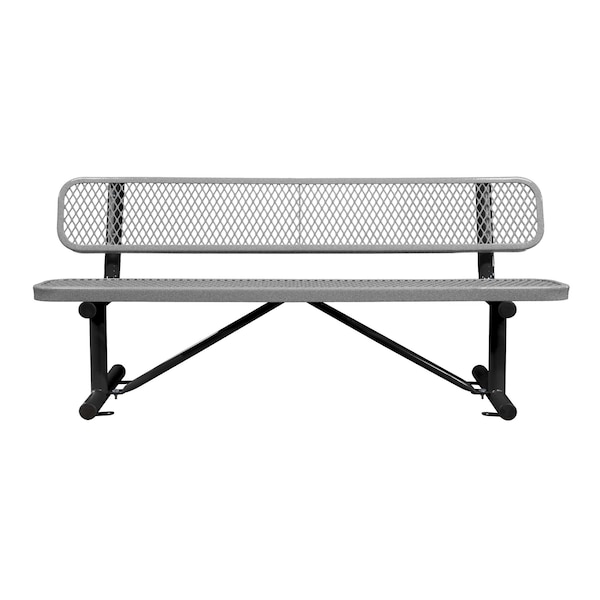 Bench/Back, Surface Mount, 6ft., Granite