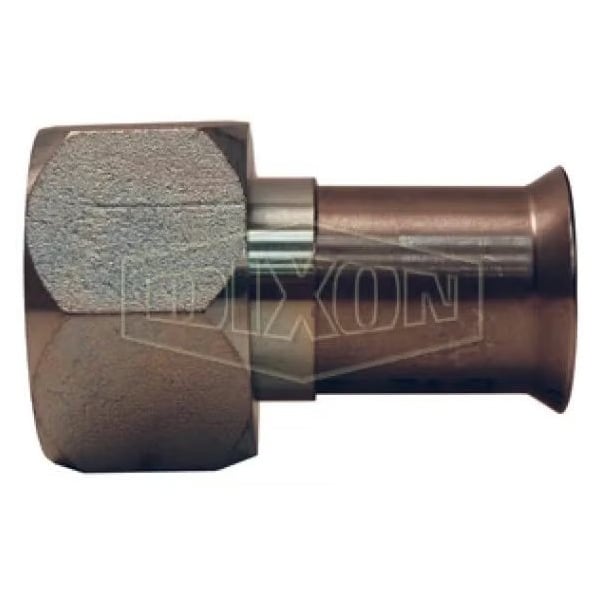 Straight Hose Fitting, 1-7/8-12 x 1-1/2 in Nominal, 37Deg Female SAE/JIC x Weld End Style, Carbon Stee