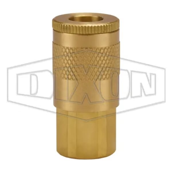 Tru-Flate Air Chief Automotive Female Quick Connect Coupler, 1/8-27 Nominal, 300 psi Pressure, Brass