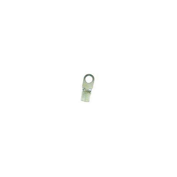 Ring Terminal, 1/4 in Stud Size, 2 AWG, Bare Insulated, 100 PK