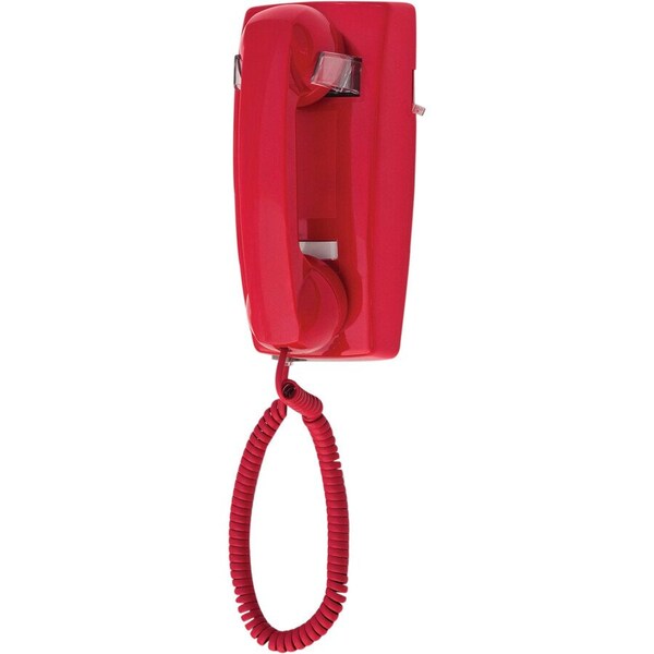 Cortelco 255447VBANDL Standard Phone - Red - 1 x Phone Line - Hearing Aid Compatible