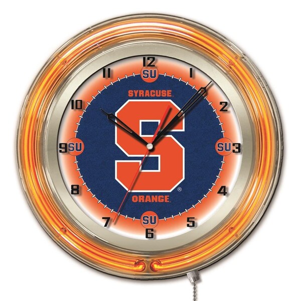 Syracuse University Double Neon 19" Clock