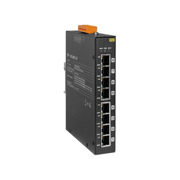 8portIndustrial10/100MbpsEthernetw/8-PoE(PSE)Switch, NSM208PSE24V