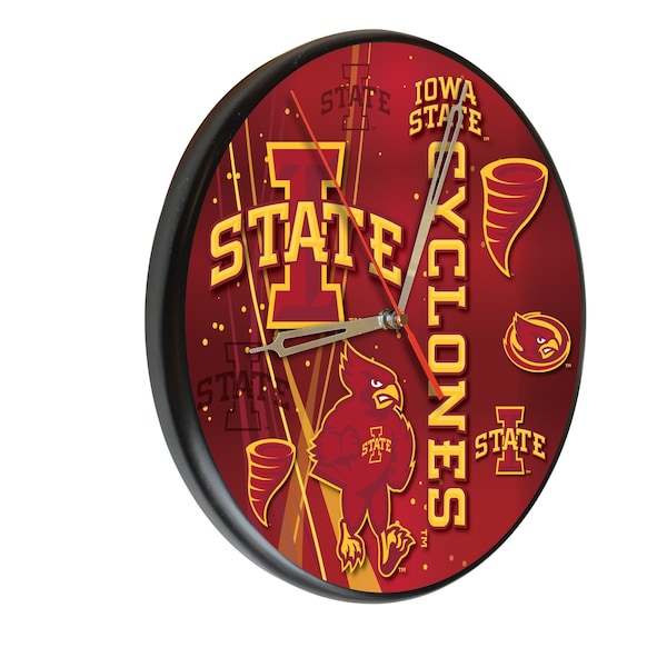 Iowa State University 13" Solid Wood Clock
